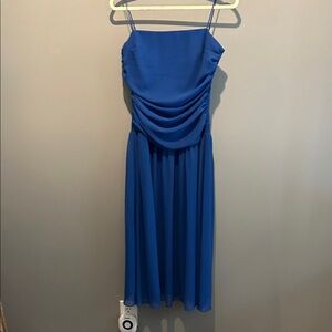 Amanda Uprichard Chic Strapless Blue Dress